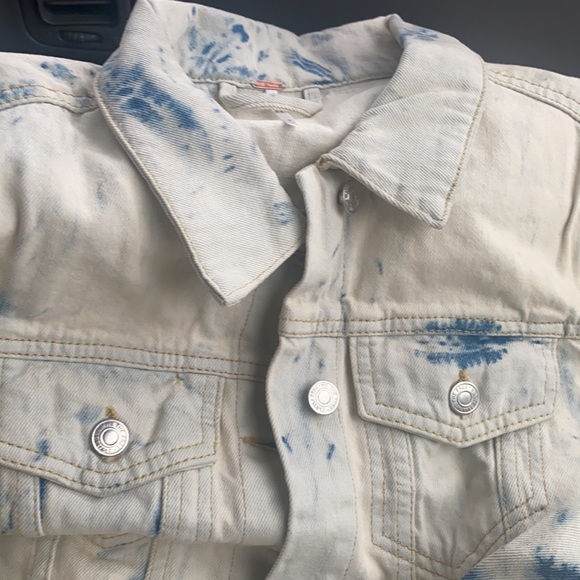 Tye dye denim jacket j NWT Jones tie dye blue Jean jacket size Small mid… - Picture 5 of 15
